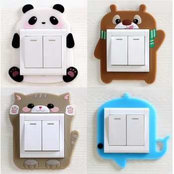 洛楚 Luxchic 开关贴（4个装 卡通夜光）